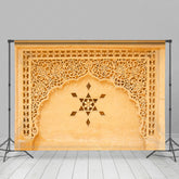 Lofaris Golden Star Of David Patterned Wall Photo Backdrop